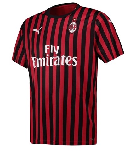 AC Milan Red & Black Home Soccer Jersey 2019-2020