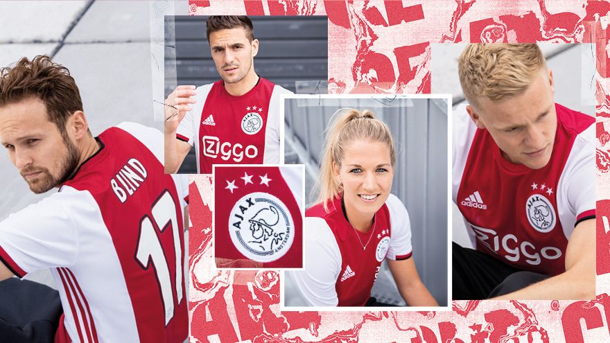 Ajax Red & White Soccer Jersey Banner